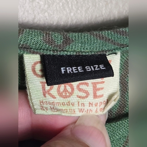 Gypsy Rose Boho Buddha Made In Nepal Festival Henley Tunic, Free Size - Picture 3 of 3